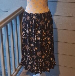 Vintage witchy dark academia winter floral puff ball dandelion skirt LP